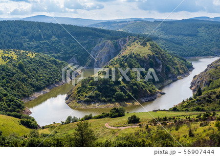 Meanders of the Uvac River, Serbia. 56907444
