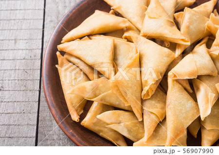 Traditional asian vegetarian food samosa 56907990