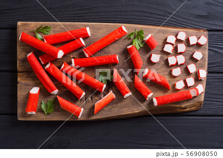 Crab sticks from fish protein Crab sticks from fish protein 56908050