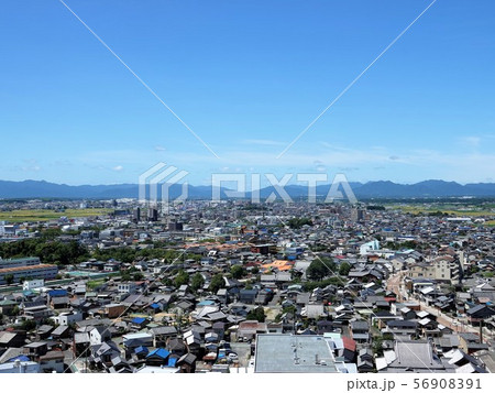 鈴鹿市役所西側の街並み俯瞰風景 56908391