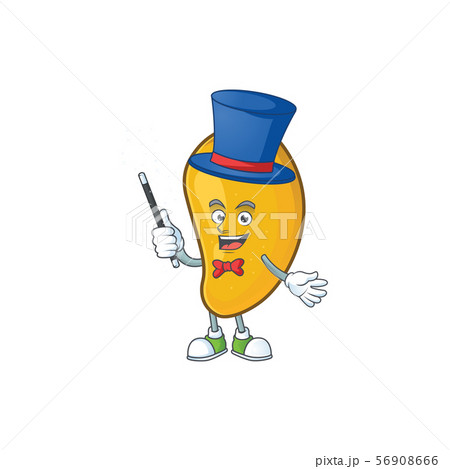 Magician ripe mango character cartoon on white background 56908666