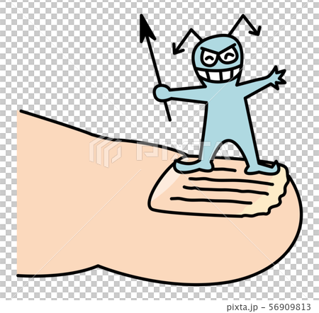 水虫 爪水虫のイラスト素材