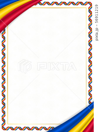 Border made with Moldova national colors 56911219