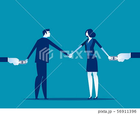 Business people exchanging bribes. Concept Business people exchanging bribes. Concept 56911396