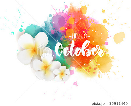 Hello October - floral concept background 56911449