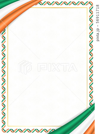 Border made with Ireland national colors 56911718