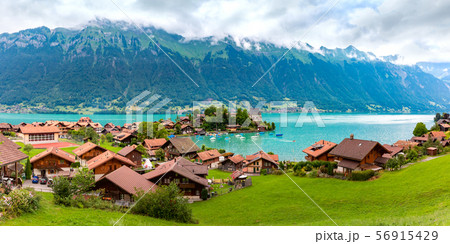 Swiss village Iseltwald, Switzerland Swiss village Iseltwald, Switzerland 56915429
