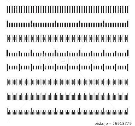 Horizontal measure distance scales, calibration measuring size indicators vector set isolated 56918779