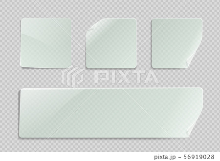 Vector blank transparent plastic square adhesive 56919028