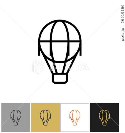 Air balloon icon, vintage airship sign 56919166