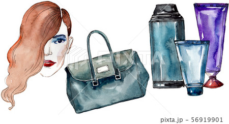 Fashionable sketch glamour illustration in a watercolor style isolated element. Watercolour 56919901