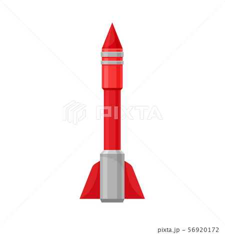 Red rocket. Vector illustration on a white background. 56920172