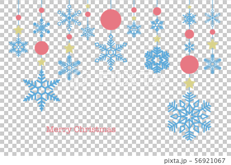 與雪花和聖誕節裝飾主題的聖誕卡設計 56921067