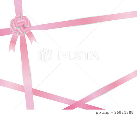 ピンク リボン 背景のイラスト素材