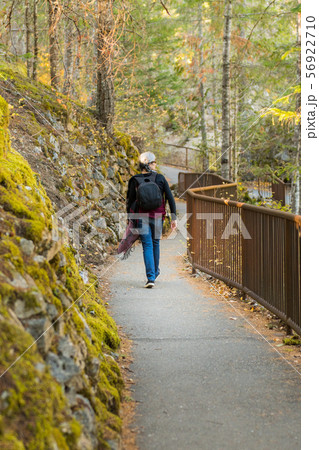A woman walks along the George Overlook trail, at the North Cascades 56922710
