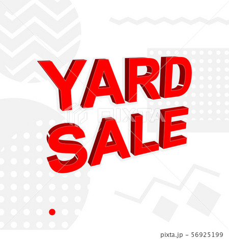 Advertising Banner or Poster with YARD SALE Text 56925199