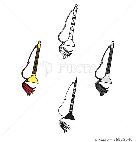 Taepyeongso icon in cartoon,black style isolated on white background. South Korea symbol stock 56925646