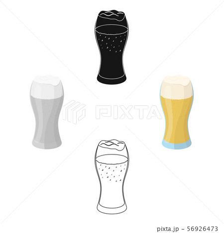 A glass of wheat beer with foam.Alcoholic beverage to relax. Pub single icon in cartoon,black style A glass of wheat beer with foam.Alcoholic beverage to relax. Pub single icon in cartoon,black style 56926473