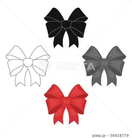 Node, ornamentals, frippery, and other web icon in cartoon,black style.Bow, ribbon, decoration, 56928779