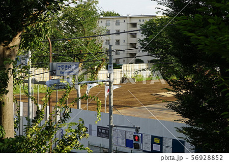 立川市立けやき台小学校 閉校01解体跡の写真素材