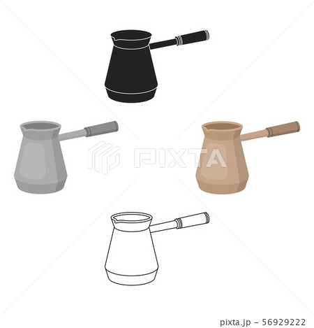 Cezve icon in cartoon,black style isolated on white background. Arab Emirates symbol stock vector Cezve icon in cartoon,black style isolated on white background. Arab Emirates symbol stock vector 56929222