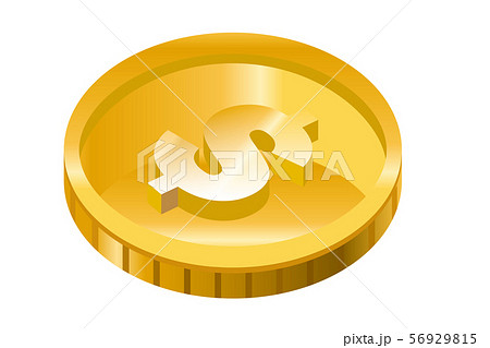 ゴールドコイン ドル アメリカドル のイラスト2 金融 投資のイメージ インフォグラフィックのイラスト素材