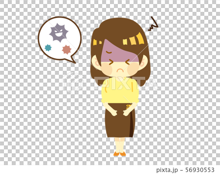 Food poisoning stomach ache female 56930553