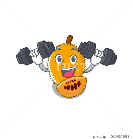 Fitness gac fruit in a cartoon fridge 56930693