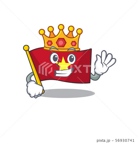 King flag vietnam above wooden table cartoon 56930741
