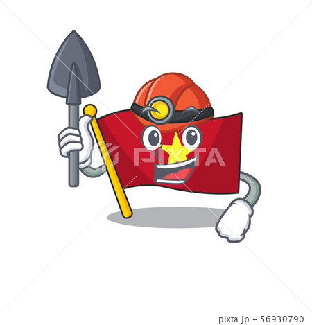 Miner flag vietnam fluttered on mascot pole Miner flag vietnam fluttered on mascot pole 56930790