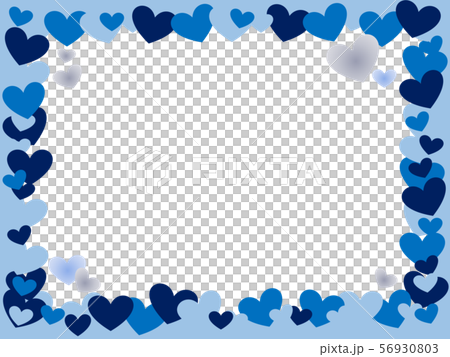 Heart frame blue - Stock Illustration [56930803] - PIXTA