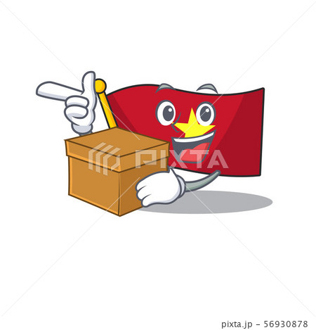 With box flag vietnam isolated with the character With box flag vietnam isolated with the character 56930878