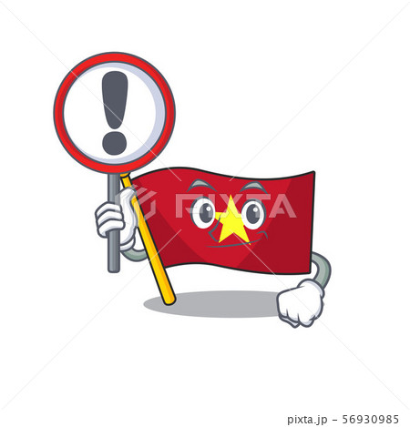 With sign vietnam flag in the cartoon shape 56930985