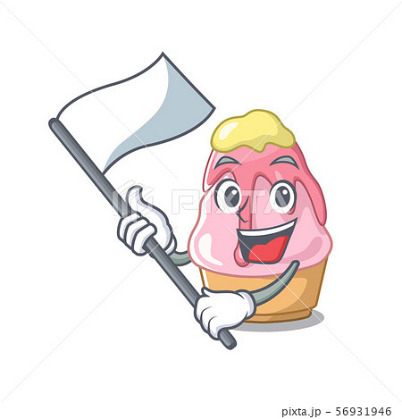 With flag kakigori isolated with in the cartoon 56931946