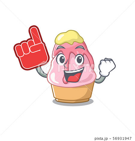 Foam finger kakigori isolated with in the cartoon 56931947
