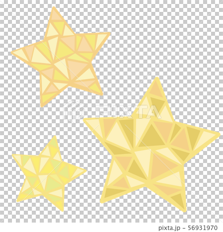 モザイク画風：星アイコン(黄色) 56931970