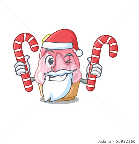 Santa with candy kakigori isolated with in the cartoon 56932360