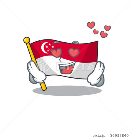 In love flag singapore isolated with the character 56932840