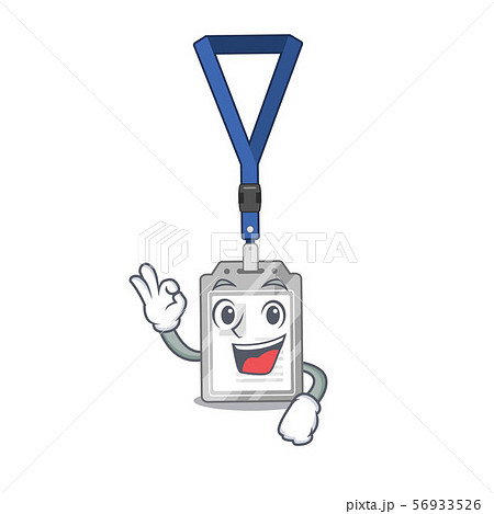 Okay name tag on the mascot table 56933526