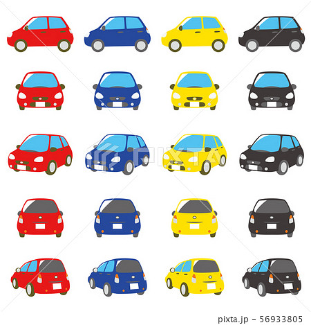 Automobile Red Blue Yellow Black Stock Illustration