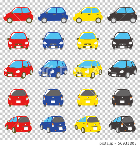 自動車　赤、青、黄、黒色 56933805