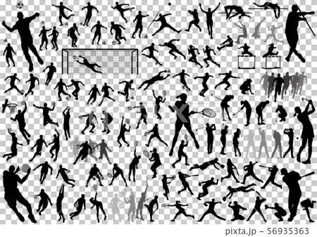 Sport silhouette illustration set 56935363