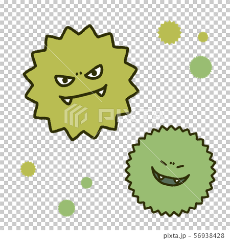 Energetic virus brothers, hand-drawn illustration 56938428