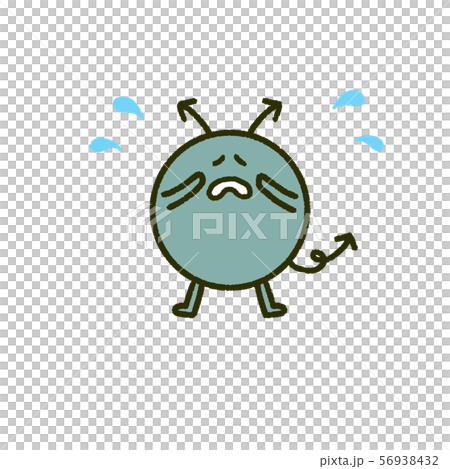 Weak green bacterium Hand-drawn illustration 56938432