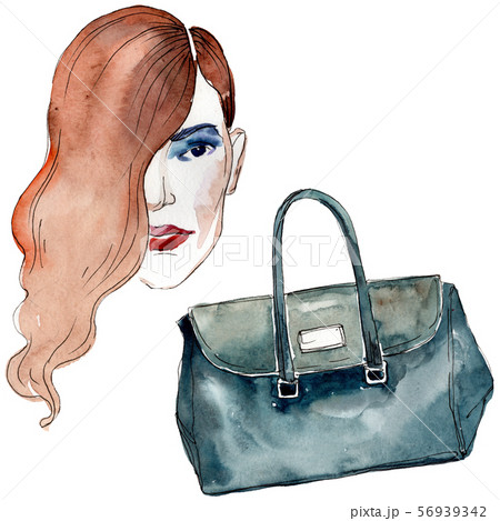 Fashionable sketch glamour illustration in a watercolor style isolated element. Watercolour 56939342