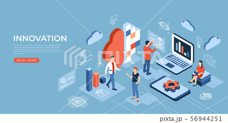 Artificial intelligence technology isometric icons 56944251