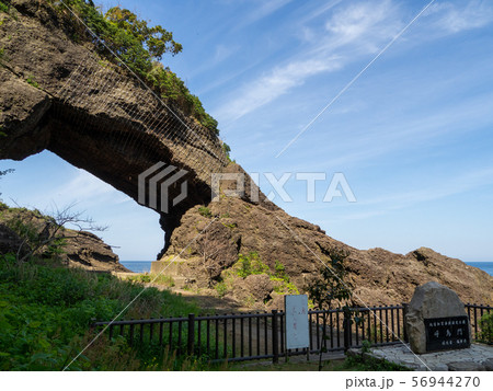 越前加賀海岸国定公園　呼鳥門園地からの景色　5月の青空と海 56944270