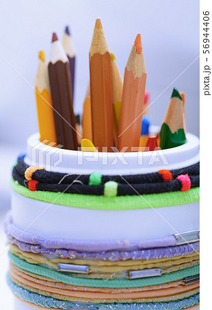 Color pencils in the plastic jar Color pencils in the plastic jar 56944406