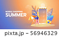 Shopping online summer illustration banner 56946329