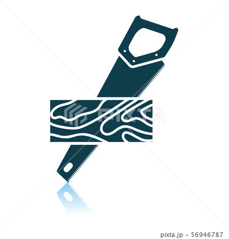 Handsaw Cutting A Plank Icon 56946787
